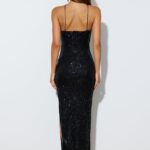 So outta my mind maxi dress sequin black sequin black