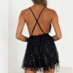 Try your luck sequin dress black black