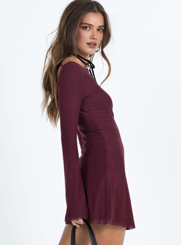 Lukea long sleeve mini dress mauve mauve