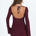 Lukea long sleeve mini dress mauve mauve