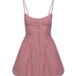 Toulouse mini dress red gingham red gingham